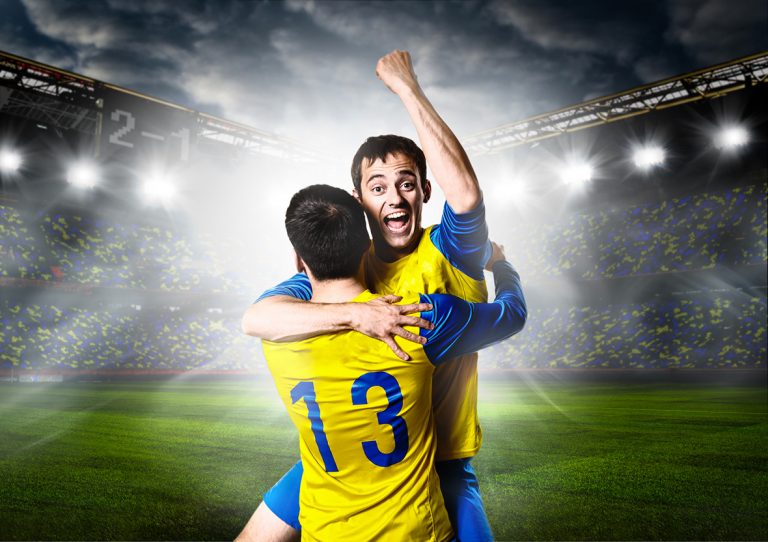 Calciatori dopo un'esultanza