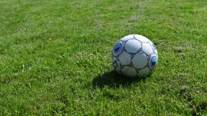 Pallone da Calcio con ombra su erbetta