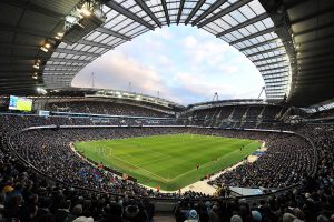 Stadio Etihad Stadium del City dalla Curva