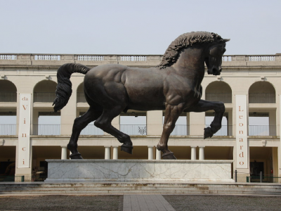 Il cavallo di Leonardo Da Vinci all'ippodromo San Siro di Milano