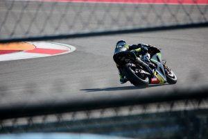 Pilota in pista al Gp Le Mans della MotoGp