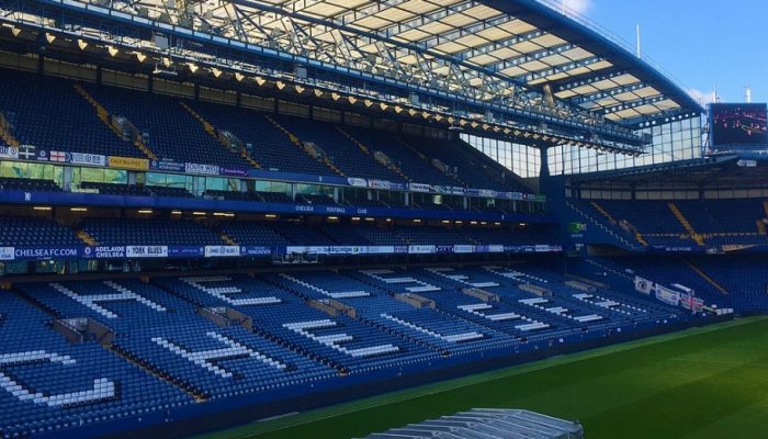 Gli spalti del Chelsea durante la Premier League