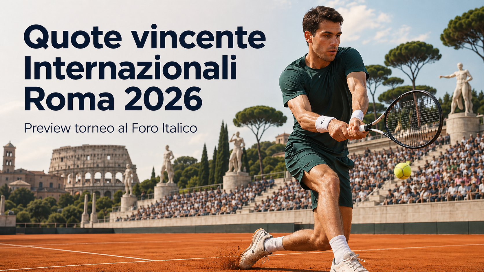 Internazionali di Roma 2026, Sinner sogna il trionfo al Foro Italico